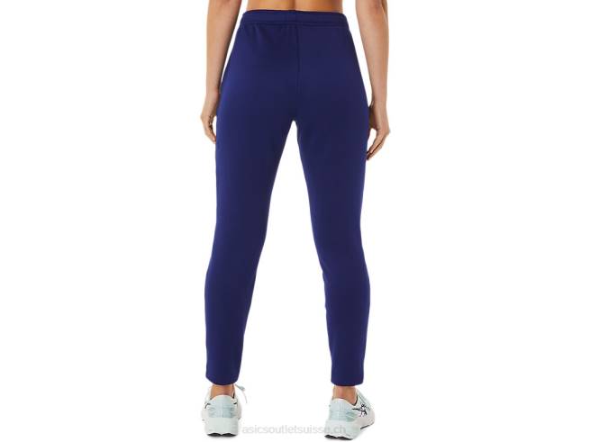 pantalon femme en maille brossée bleu de plongée Asics L6N0K2936