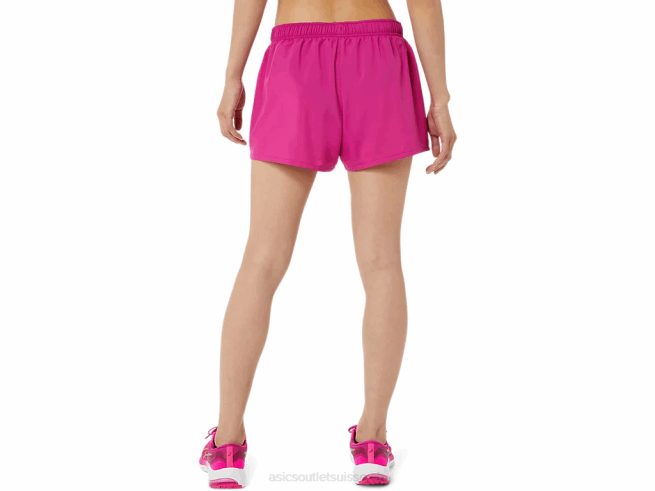 short argent 4po femme rouge fuchsia Asics L6N0K3580