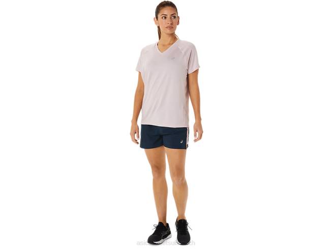 short prêt-à-porter 3po pour femme bleu français/rose pâle Asics L6N0K3339