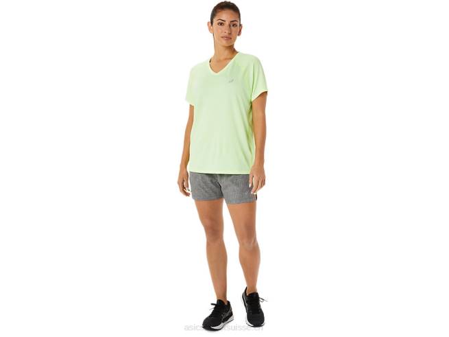 short prêt-à-porter 3po pour femme gris foncé chiné/jaune Asics L6N0K2893