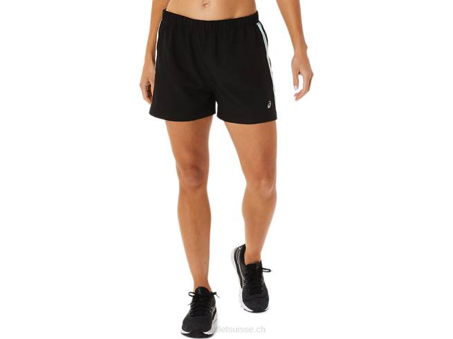 short prêt-à-porter 3po pour femme performance noir/bleu clair Asics L6N0K2917