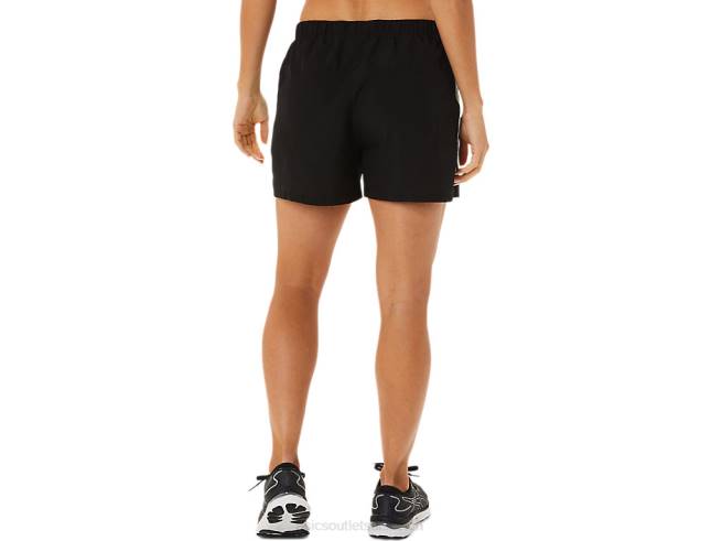 short prêt-à-porter 3po pour femme performance noir/bleu clair Asics L6N0K2917