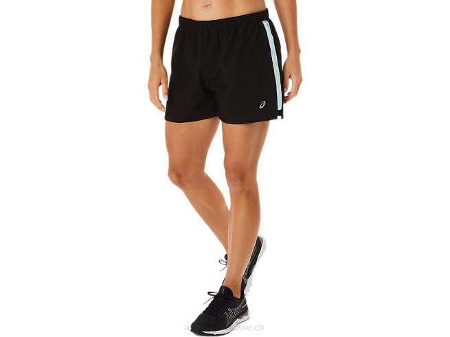 short prêt-à-porter 3po pour femme performance noir/bleu clair Asics L6N0K2917