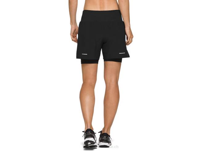 short route 2-n-1 5.5po femme performance noir Asics L6N0K3787