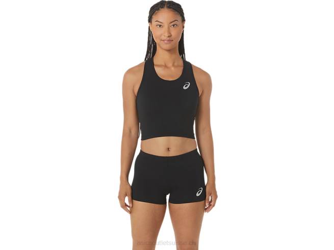 haut court de survêtement pour femme performance noir Asics L6N0K2312
