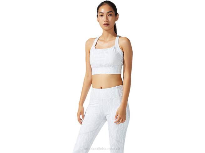 nouveau soutien-gorge imprimé strong 92 pour femmes impression blanche brillante Asics L6N0K3776