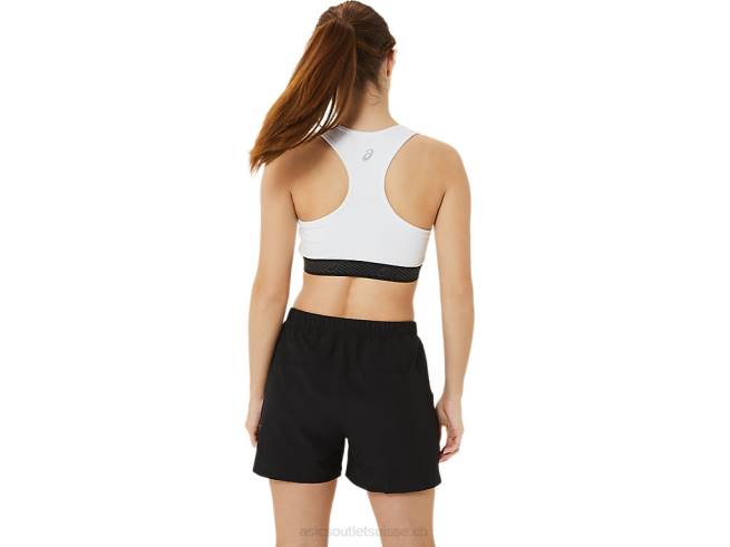 soutien-gorge rembourré circuit ii pour femme blanc brillant/noir Asics L6N0K2953
