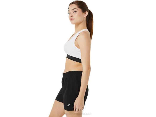 soutien-gorge rembourré circuit ii pour femme blanc brillant/noir Asics L6N0K2953