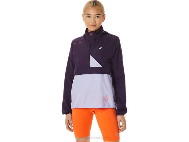 anorak fujitrail femme ombre nocturne/vapeur Asics L6N0K3084