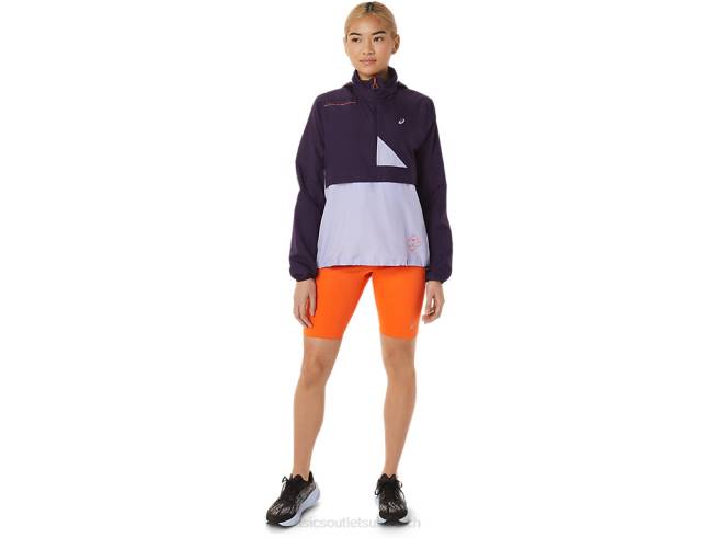 anorak fujitrail femme ombre nocturne/vapeur Asics L6N0K3084