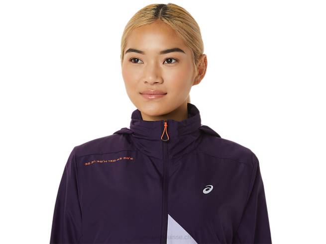 anorak fujitrail femme ombre nocturne/vapeur Asics L6N0K3084
