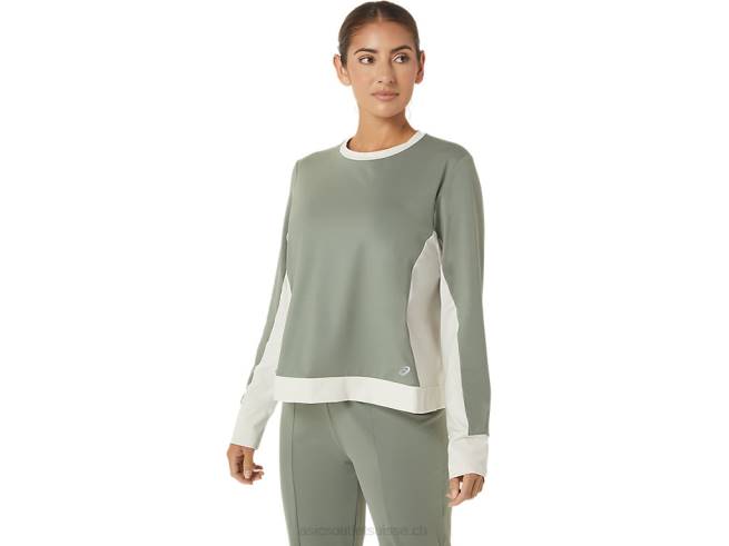 haut évasé recyclé pour femmes vert lichen/bouleau Asics L6N0K2777