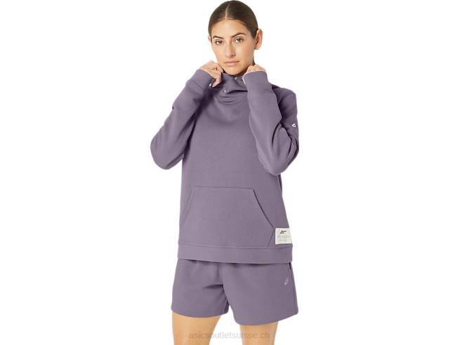 sweat à capuche polaire sunday sana femme quartz violet Asics L6N0K2156