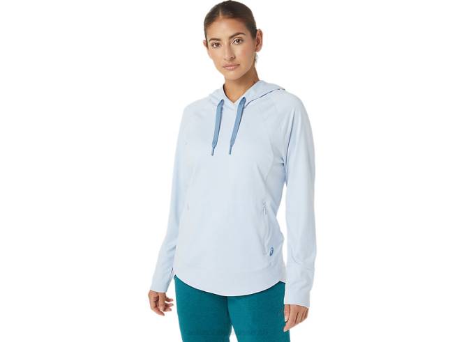 sweat à capuche technique pour femme ciel doux spacedye Asics L6N0K2767