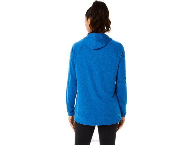sweat à capuche technique pour femme lake drive spacedye/bleu clair Asics L6N0K3320