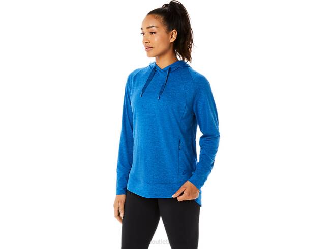 sweat à capuche technique pour femme lake drive spacedye/bleu clair Asics L6N0K3320