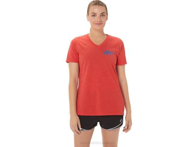col en v 1977 héritage americana pour femme bruyère rouge classique Asics L6N0K2821