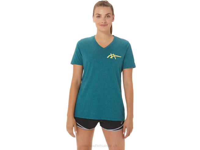 col en v 1977 héritage americana pour femme velours pin bruyère Asics L6N0K2753