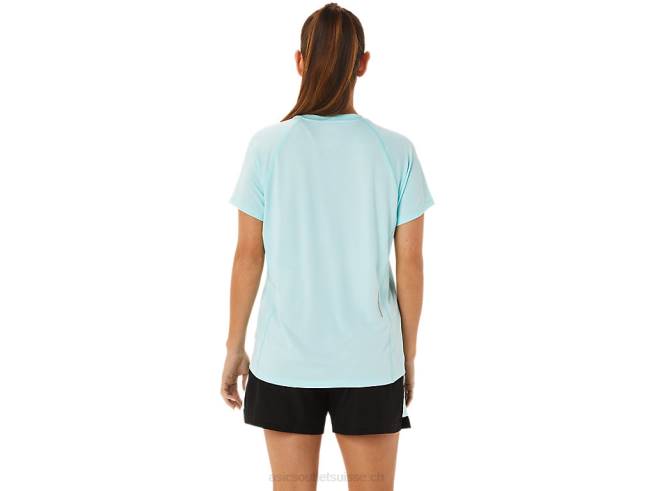 col en v prêt-à-porter lyte pour femmes bruyère bleu clair Asics L6N0K3467