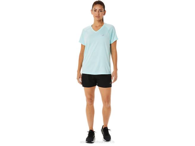 col en v prêt-à-porter lyte pour femmes bruyère bleu clair Asics L6N0K3467