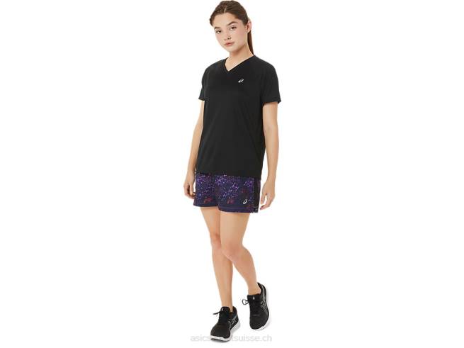 col en v prêt-à-porter lyte pour femmes performance noir Asics L6N0K3498