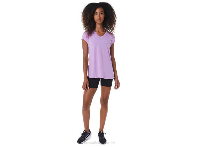 haut chiné col v femme bruyère éclat lavande Asics L6N0K3046