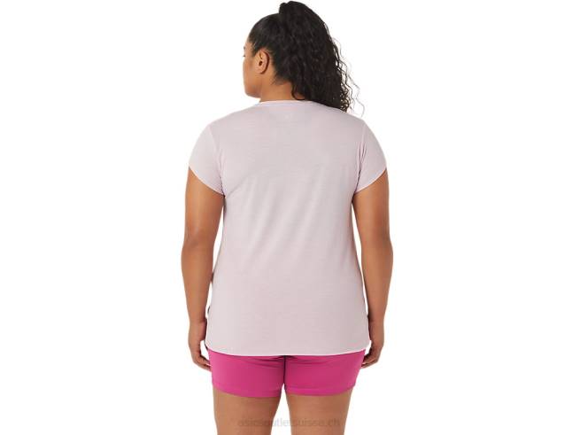 haut chiné col v femme bruyère à peine rose Asics L6N0K2746