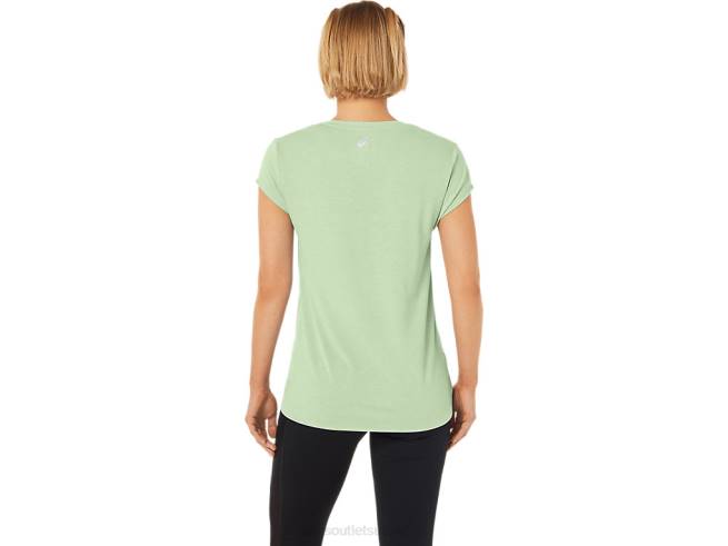 haut chiné col v femme bruyère vert murmure Asics L6N0K2292
