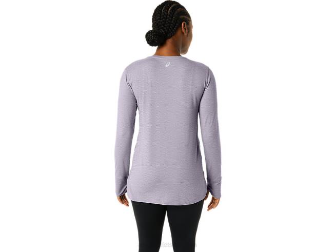 haut chiné à manches longues pour femmes bruyère violette du crépuscule Asics L6N0K2304