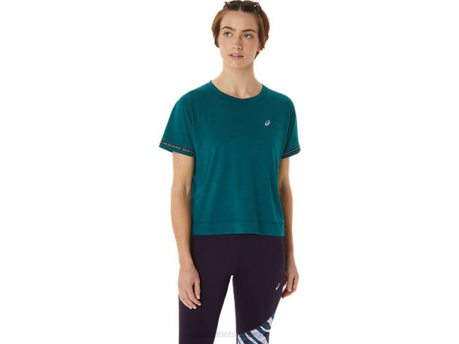 haut court de course pour femme pin velours Asics L6N0K3091