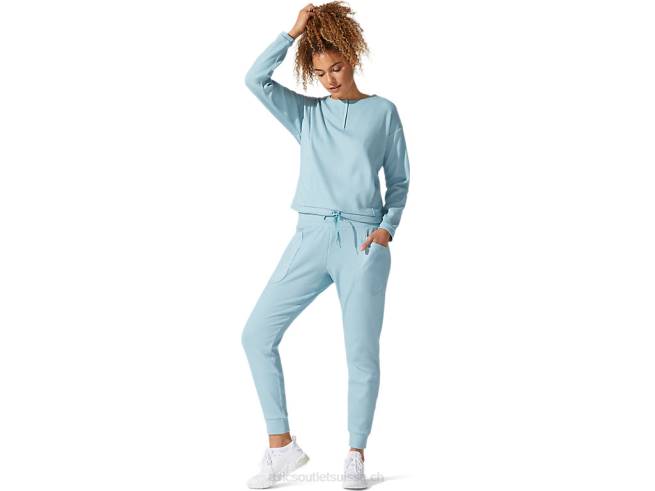 haut en molleton stretch doux pour femmes fumée bleue Asics L6N0K4053