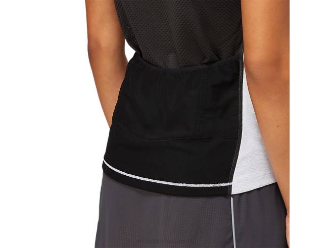 haut fujitrail femme gris graphite/blanc brillant Asics L6N0K3854