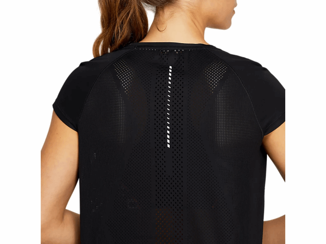 haut à manches courtes Future Tokyo Ventilate pour femme performance noir Asics L6N0K4129