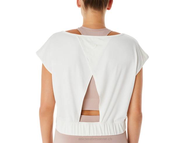 haut à manches courtes nagino flex pour femmes crème Asics L6N0K2143