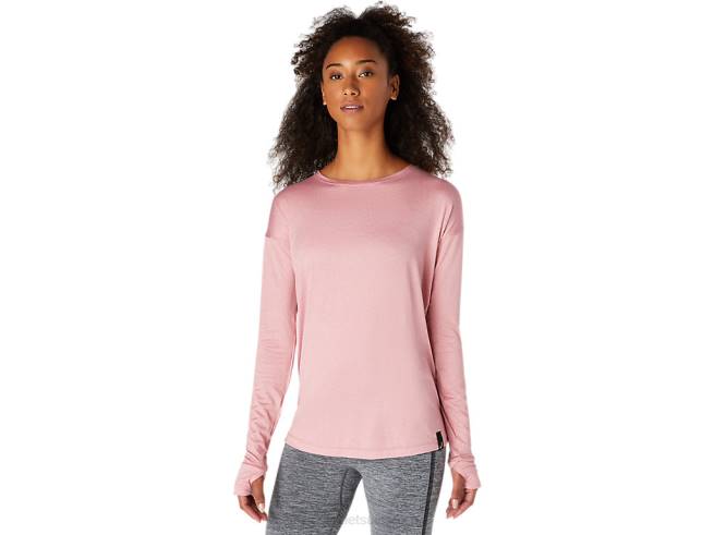 haut à manches longues pour femmes rose fumé Asics L6N0K3671
