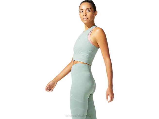 haut sans couture femme gris ardoise Asics L6N0K3974