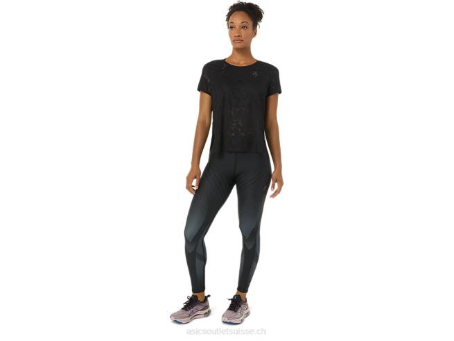 haut ventilé actibreeze à manches courtes pour femmes performance noir Asics L6N0K3488