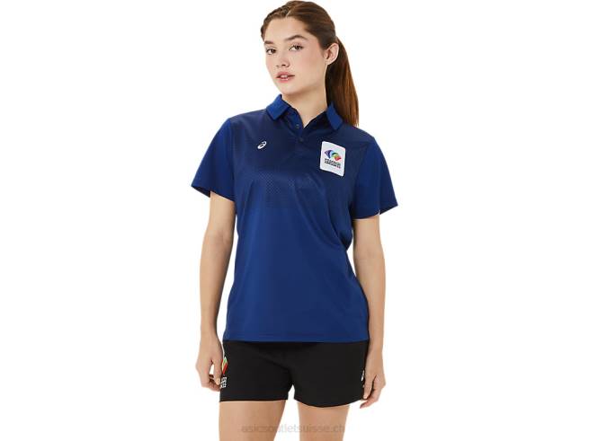 polo dégradé hexagonal femme wch bleu foncé (pantone 281 c) Asics L6N0K3214