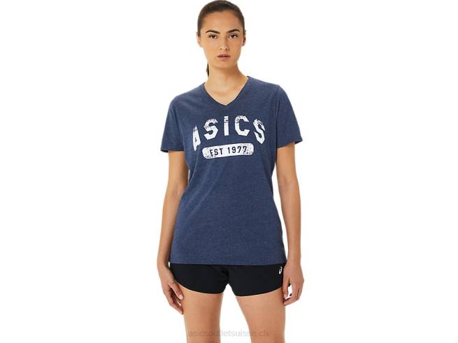 t-shirt à manches courtes est 1977 pour femmes bruyère caban Asics L6N0K3202