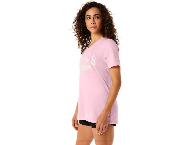 t-shirt à manches courtes est 1977 pour femmes sel rose Asics L6N0K2275