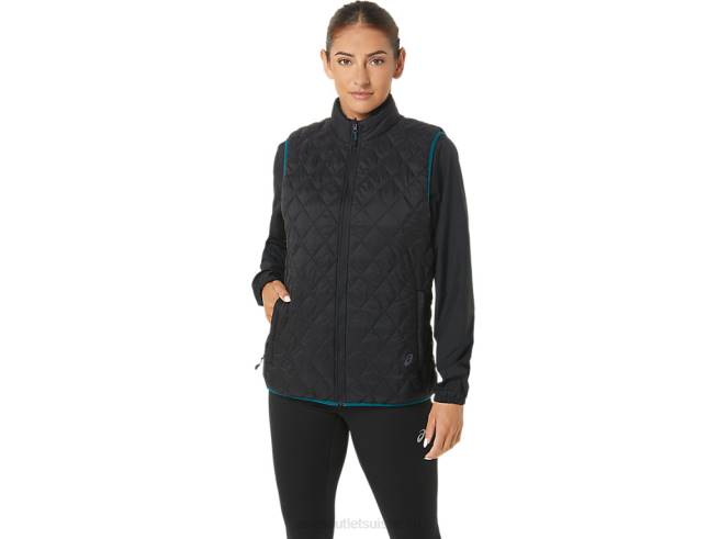 gilet à isolation inversée pour femme performance noir/pin velours Asics L6N0K2750