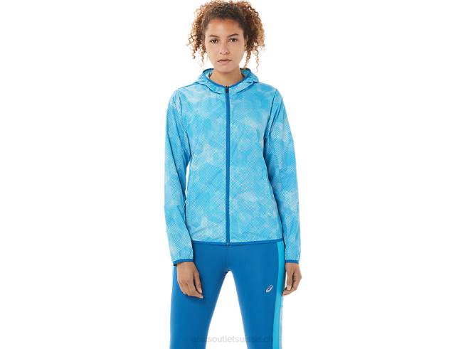 veste compressible pour femme imprimé ange aqua/bleu reborn Asics L6N0K3939