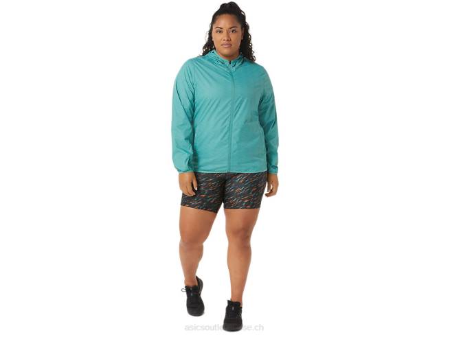 veste compressible pour femme sauge spacedye/bleu clair Asics L6N0K3385