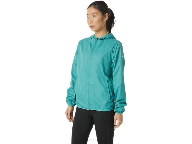 veste compressible pour femme sauge spacedye/bleu clair Asics L6N0K3385
