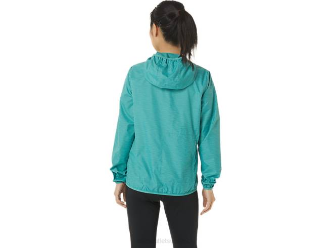 veste compressible pour femme sauge spacedye/bleu clair Asics L6N0K3385