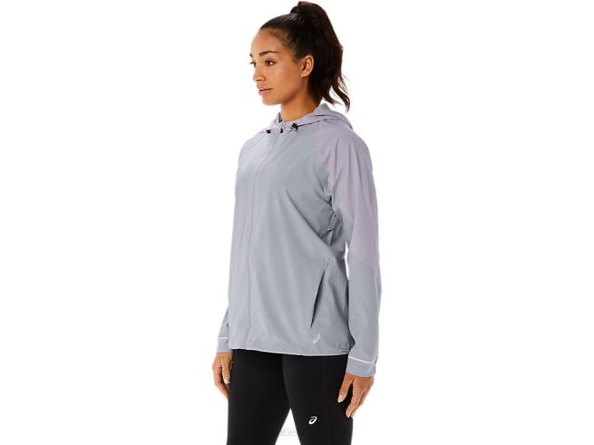 veste imperméable femme gris piémont/violet crépuscule Asics L6N0K2328