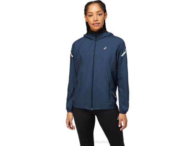 veste lite-show femme bleu français Asics L6N0K3678