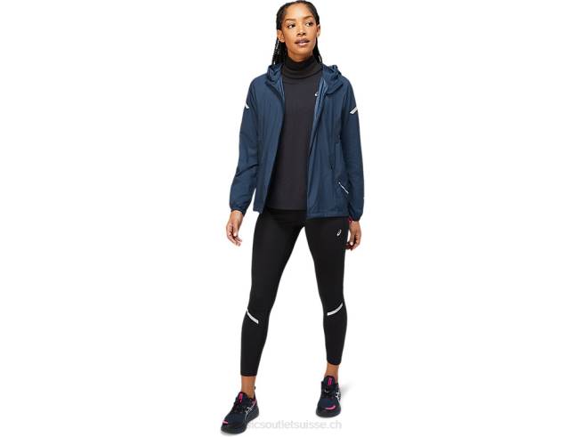 veste lite-show femme bleu français Asics L6N0K3678