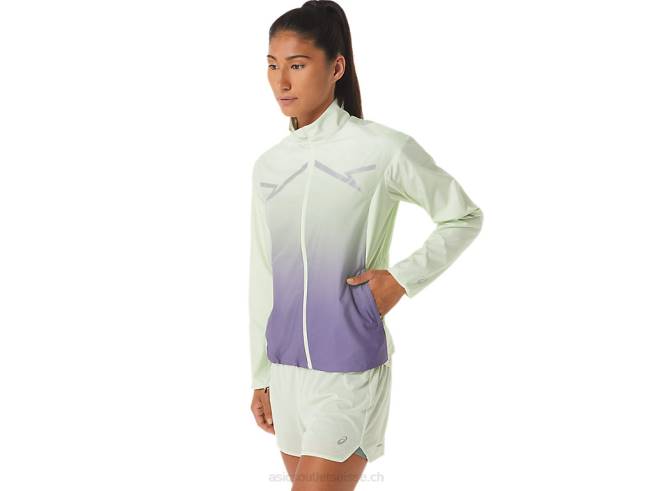 veste lite-show femme vert murmure/violet poussiéreux Asics L6N0K2334