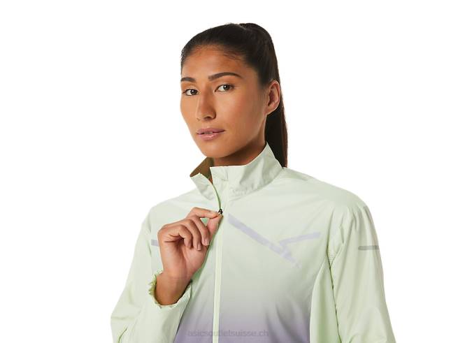 veste lite-show femme vert murmure/violet poussiéreux Asics L6N0K2334
